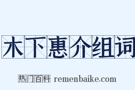 木下惠介组词是什么意思的图片